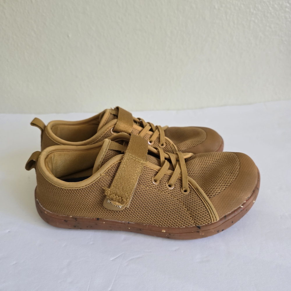 Kids Tan Sneakers WHITIN Little/Big Kid Barefoot Shoes | Boys/Girls Lace-up Mini